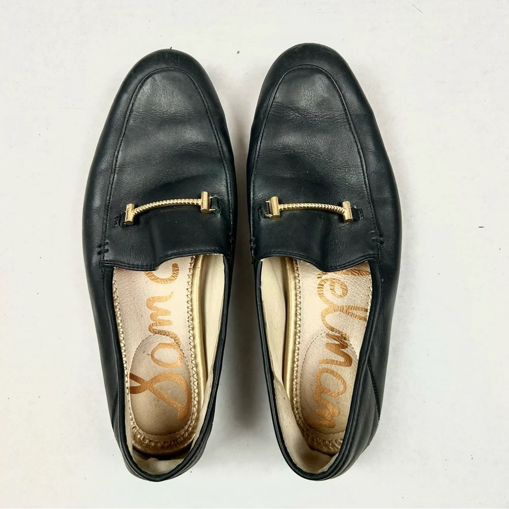 Sam Edelman Black Leather Woman's Slip-On Loafers